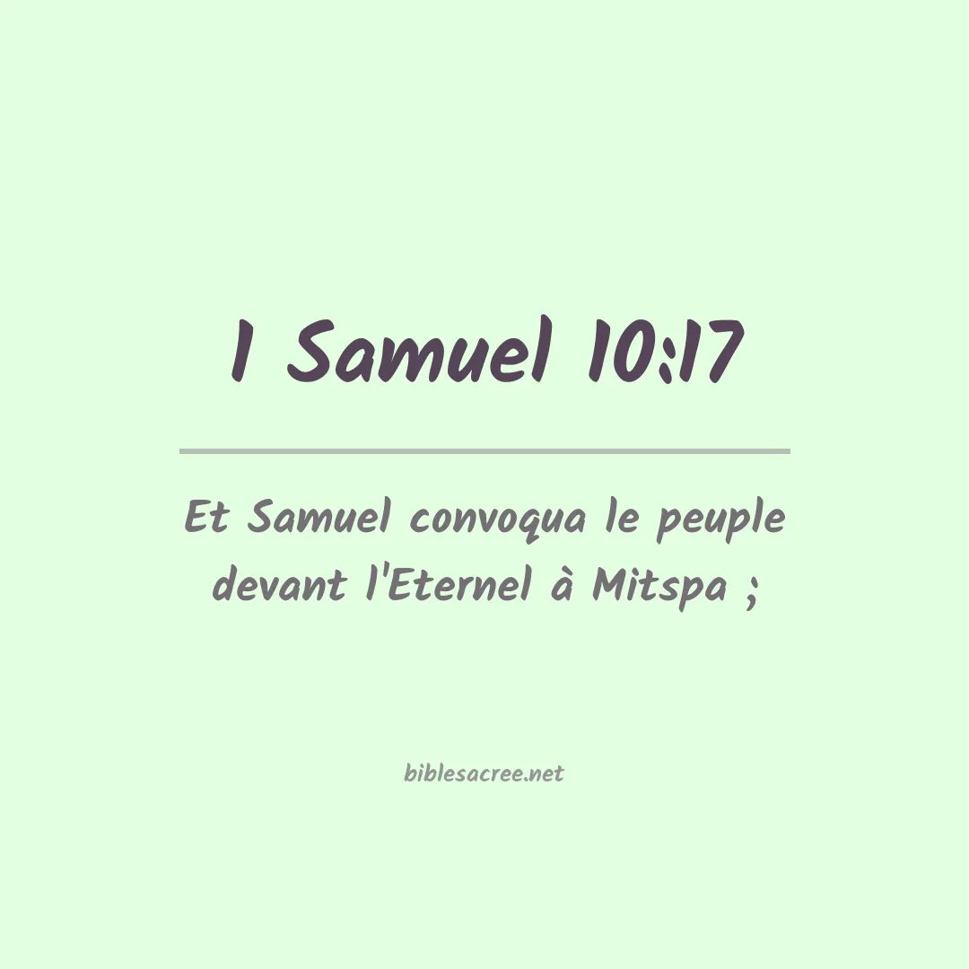 1 Samuel - 10:17