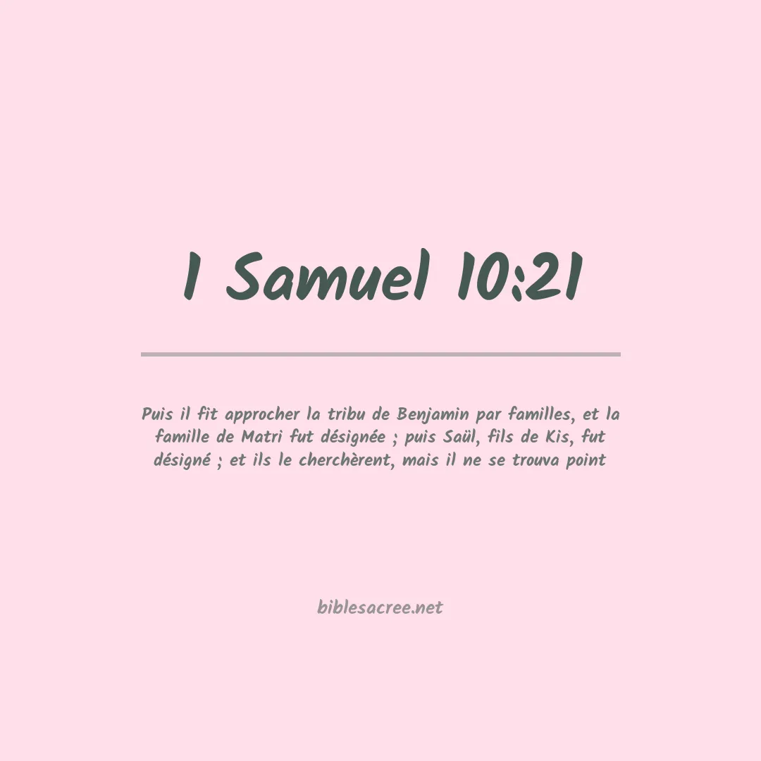 1 Samuel - 10:21
