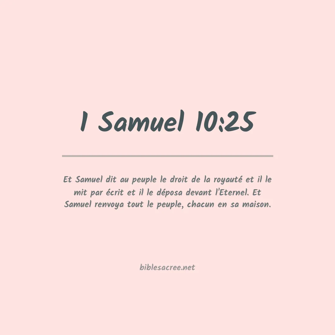 1 Samuel - 10:25