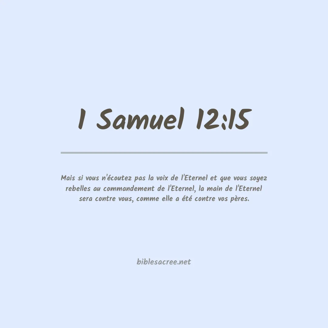 1 Samuel - 12:15