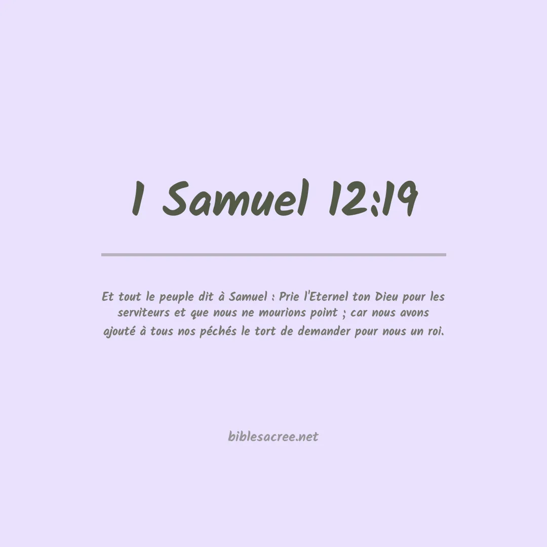 1 Samuel - 12:19