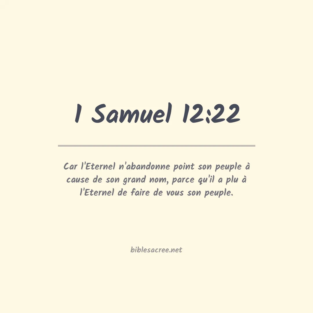 1 Samuel - 12:22