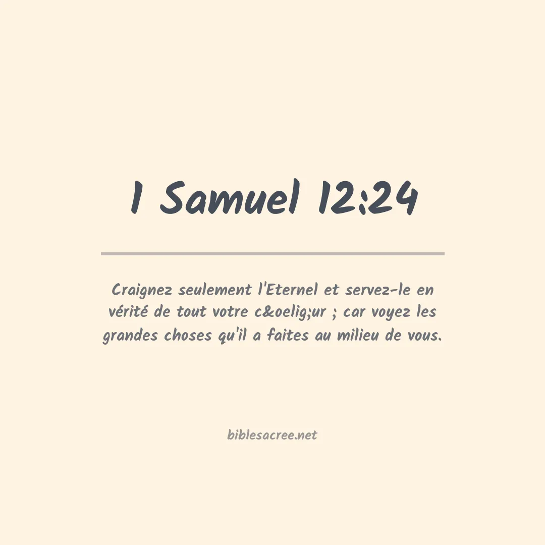 1 Samuel - 12:24