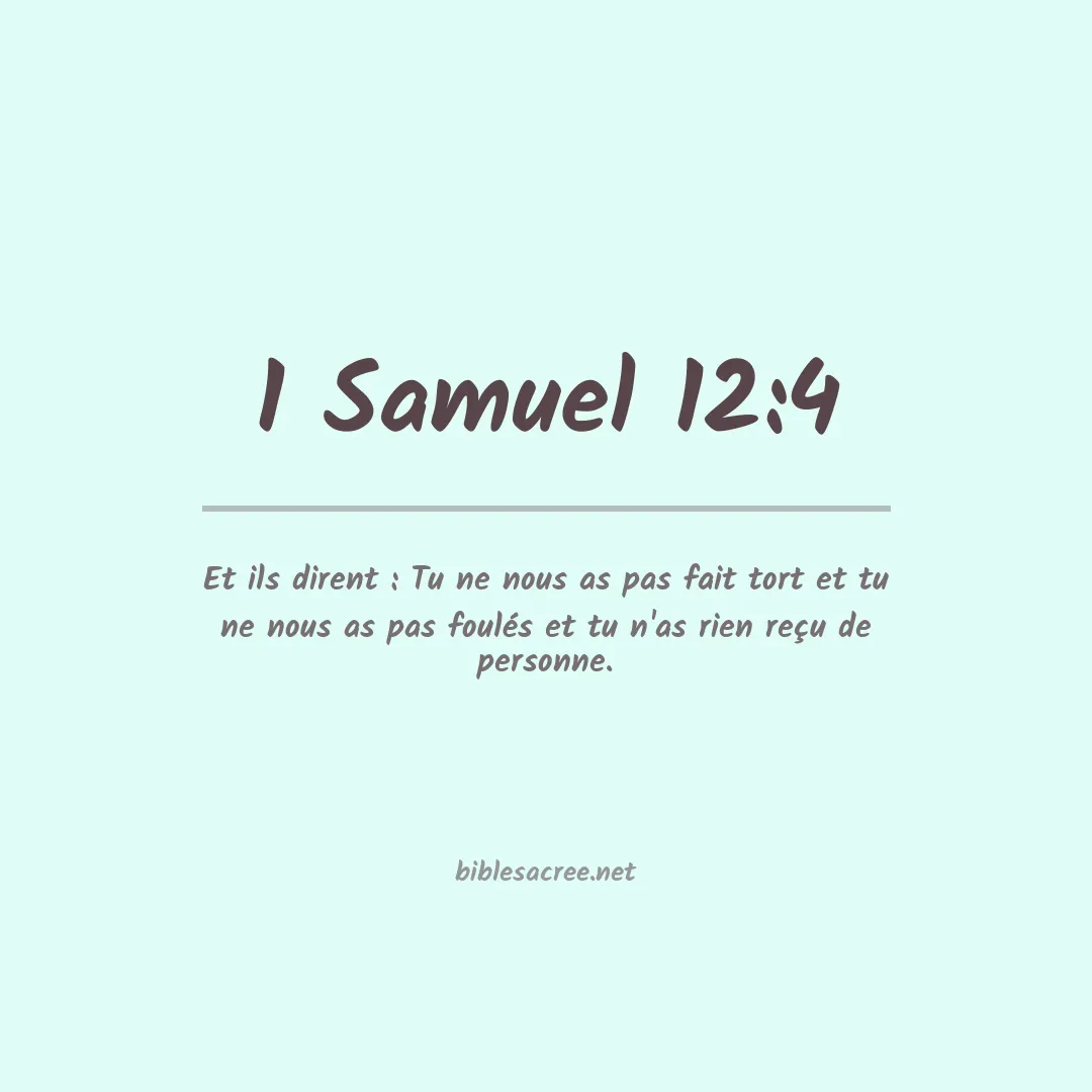 1 Samuel - 12:4