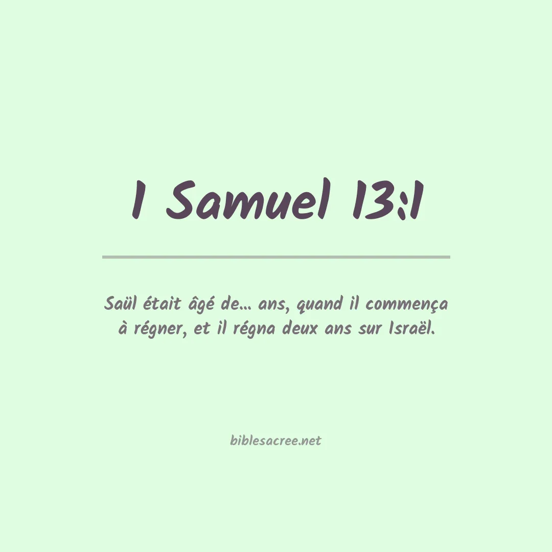 1 Samuel - 13:1