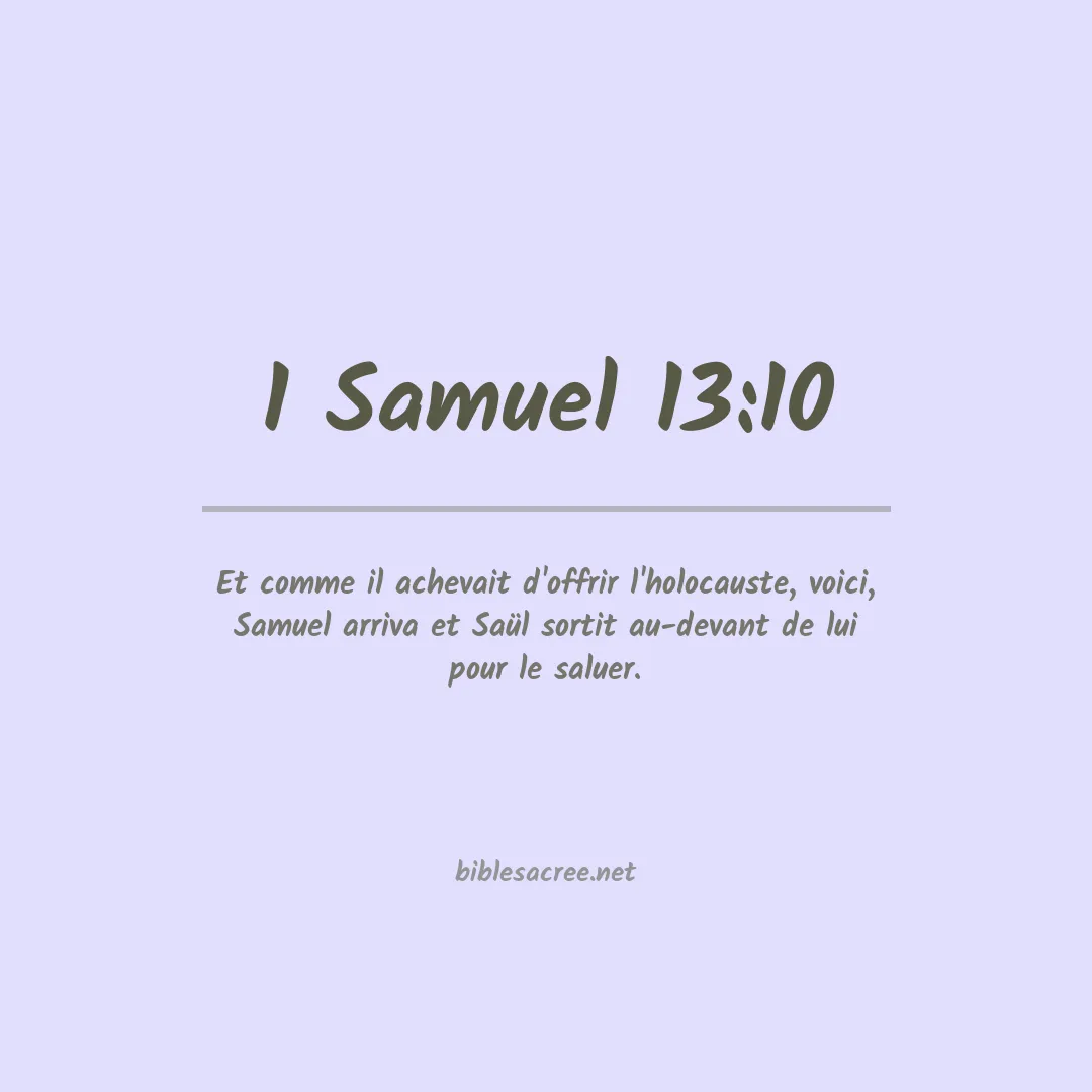 1 Samuel - 13:10