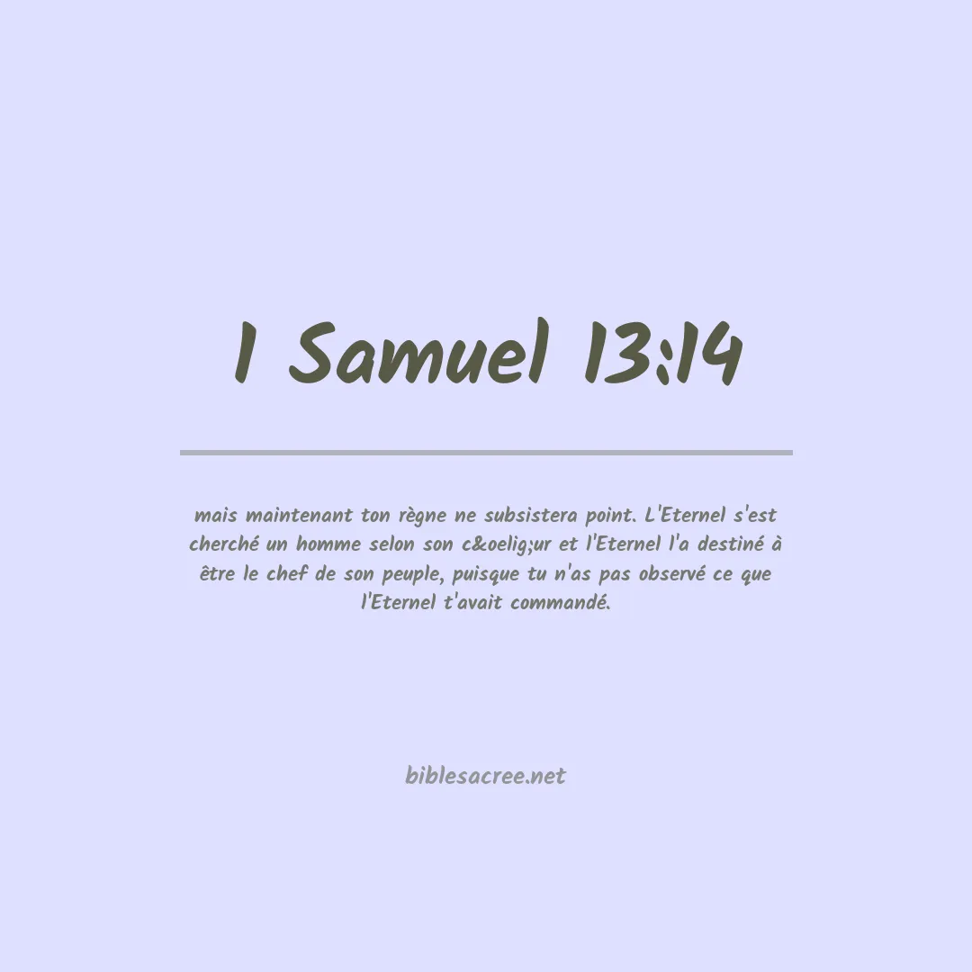 1 Samuel - 13:14