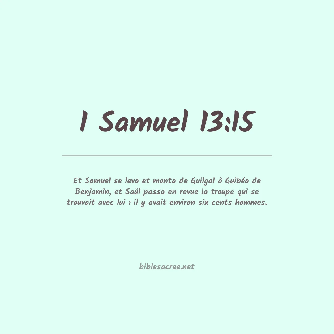 1 Samuel - 13:15