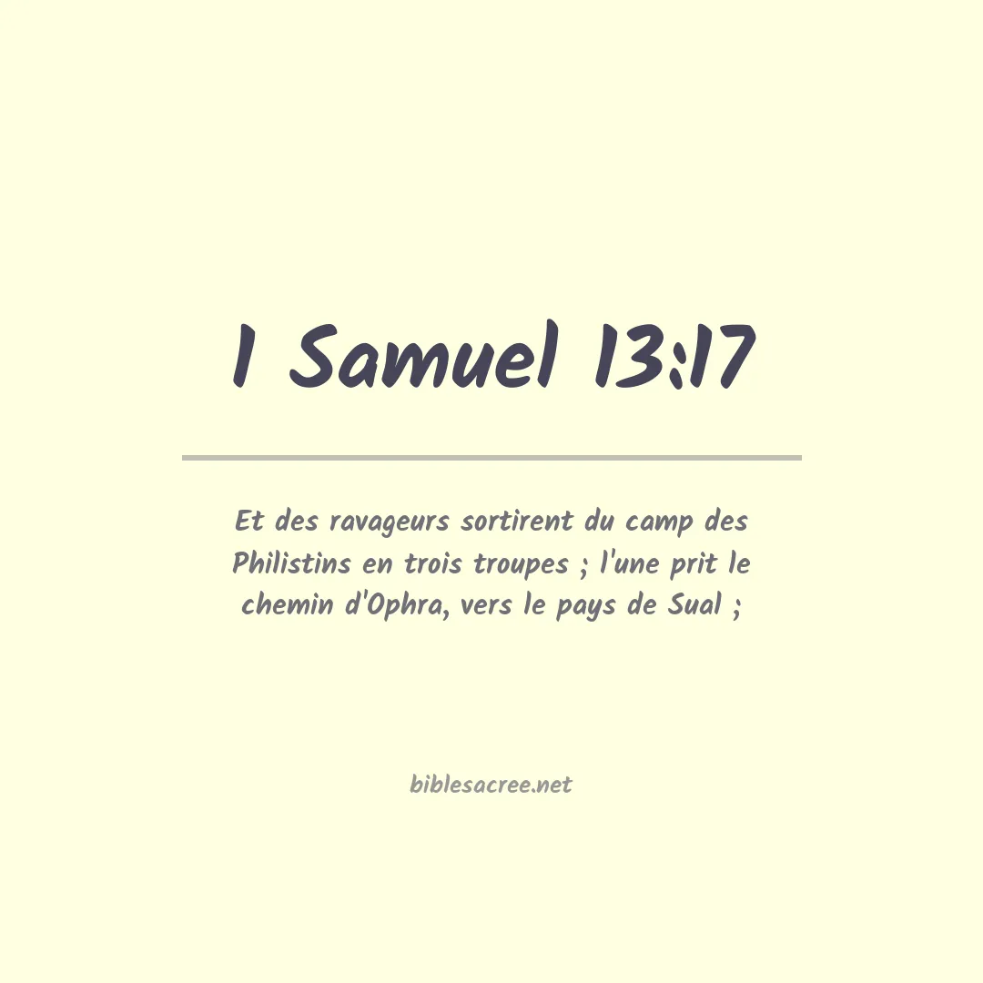 1 Samuel - 13:17