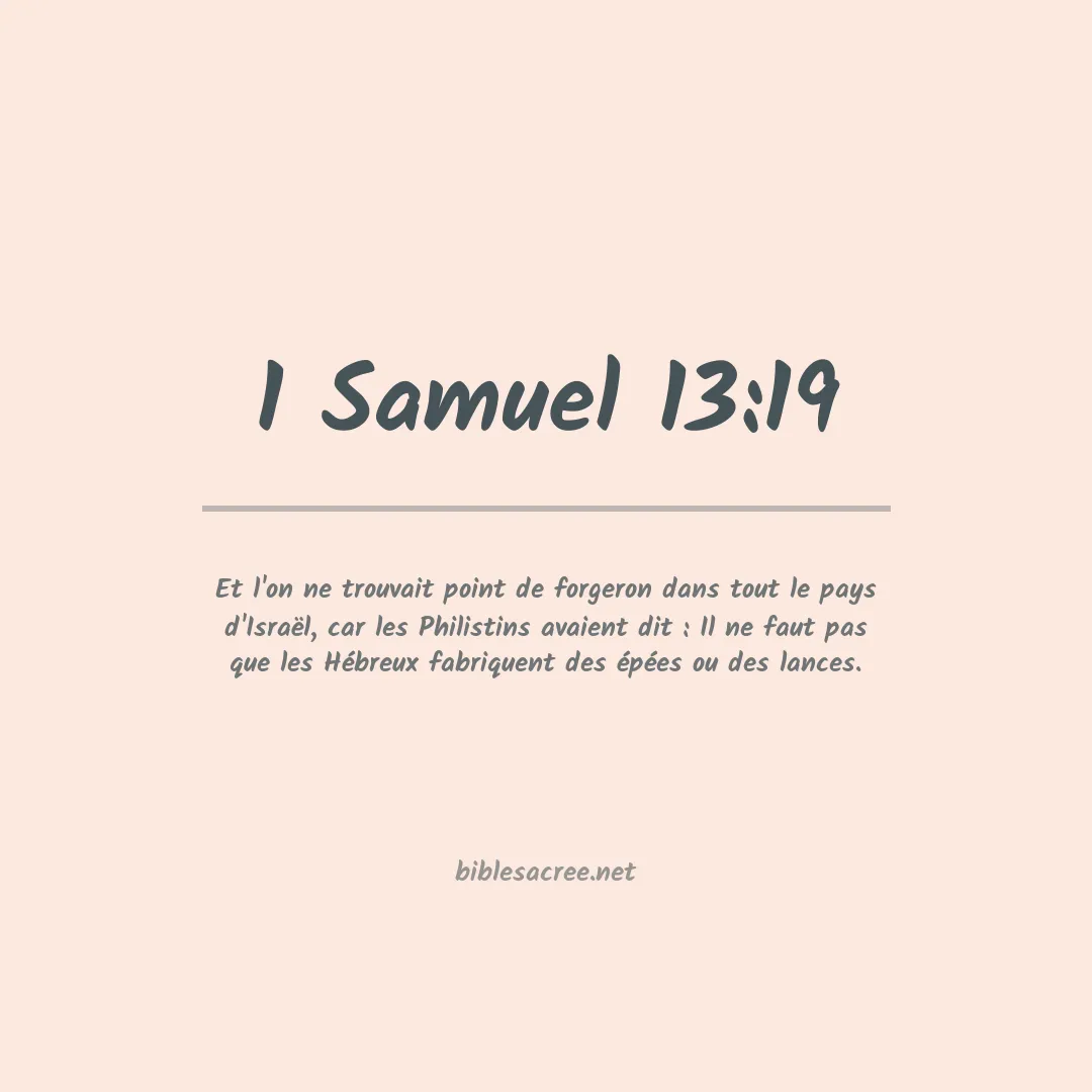 1 Samuel - 13:19