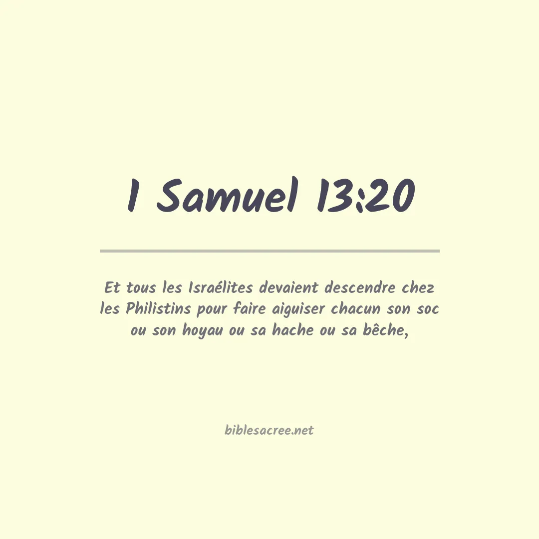 1 Samuel - 13:20