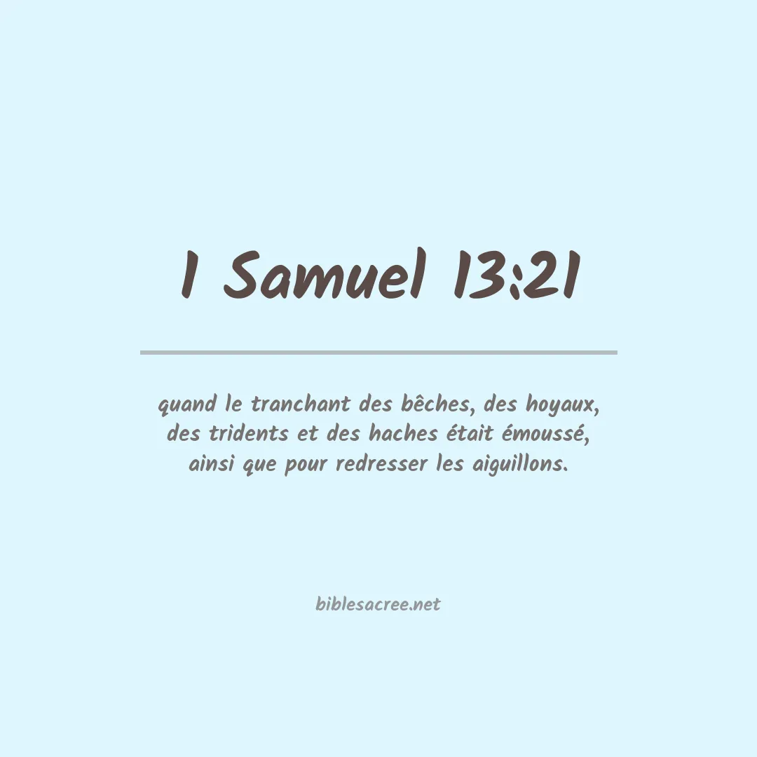 1 Samuel - 13:21