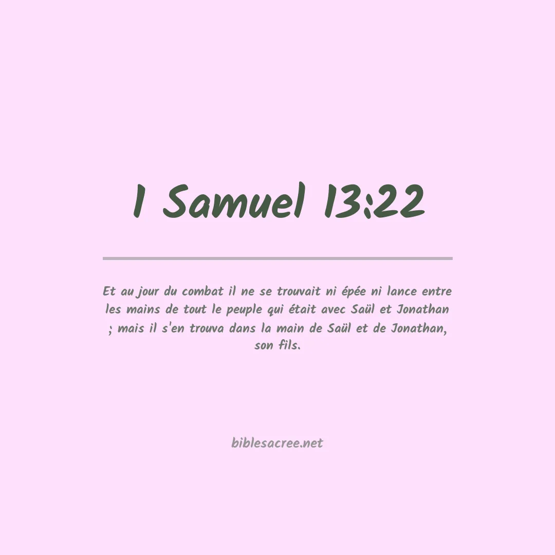 1 Samuel - 13:22