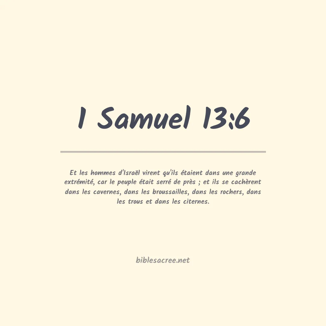 1 Samuel - 13:6
