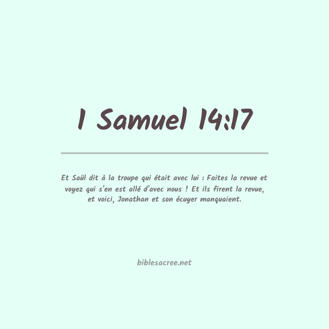 1 Samuel - 14:17