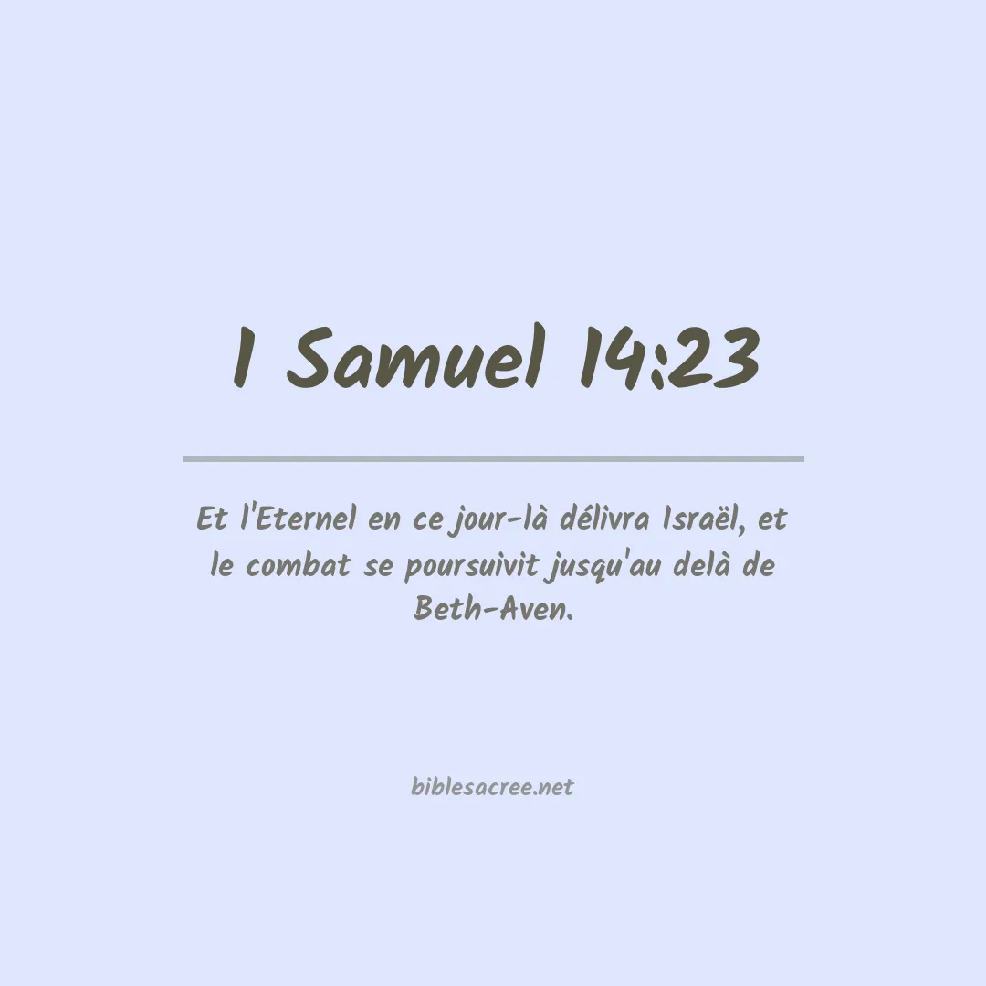 1 Samuel - 14:23