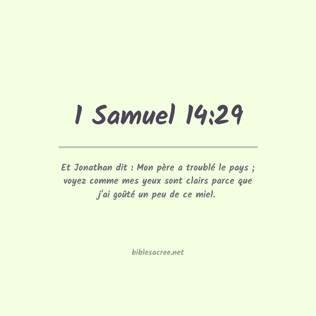1 Samuel - 14:29