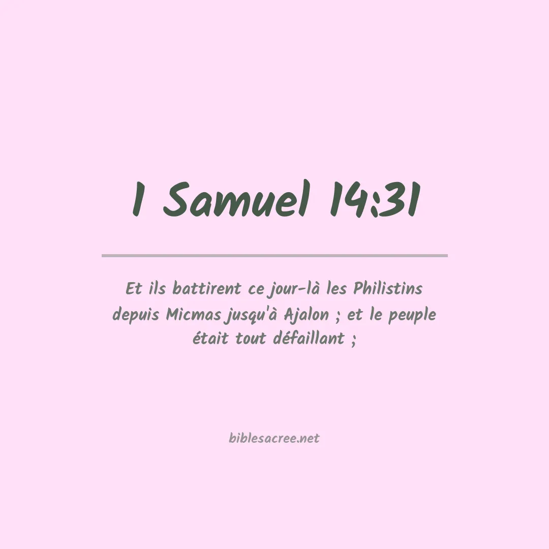 1 Samuel - 14:31