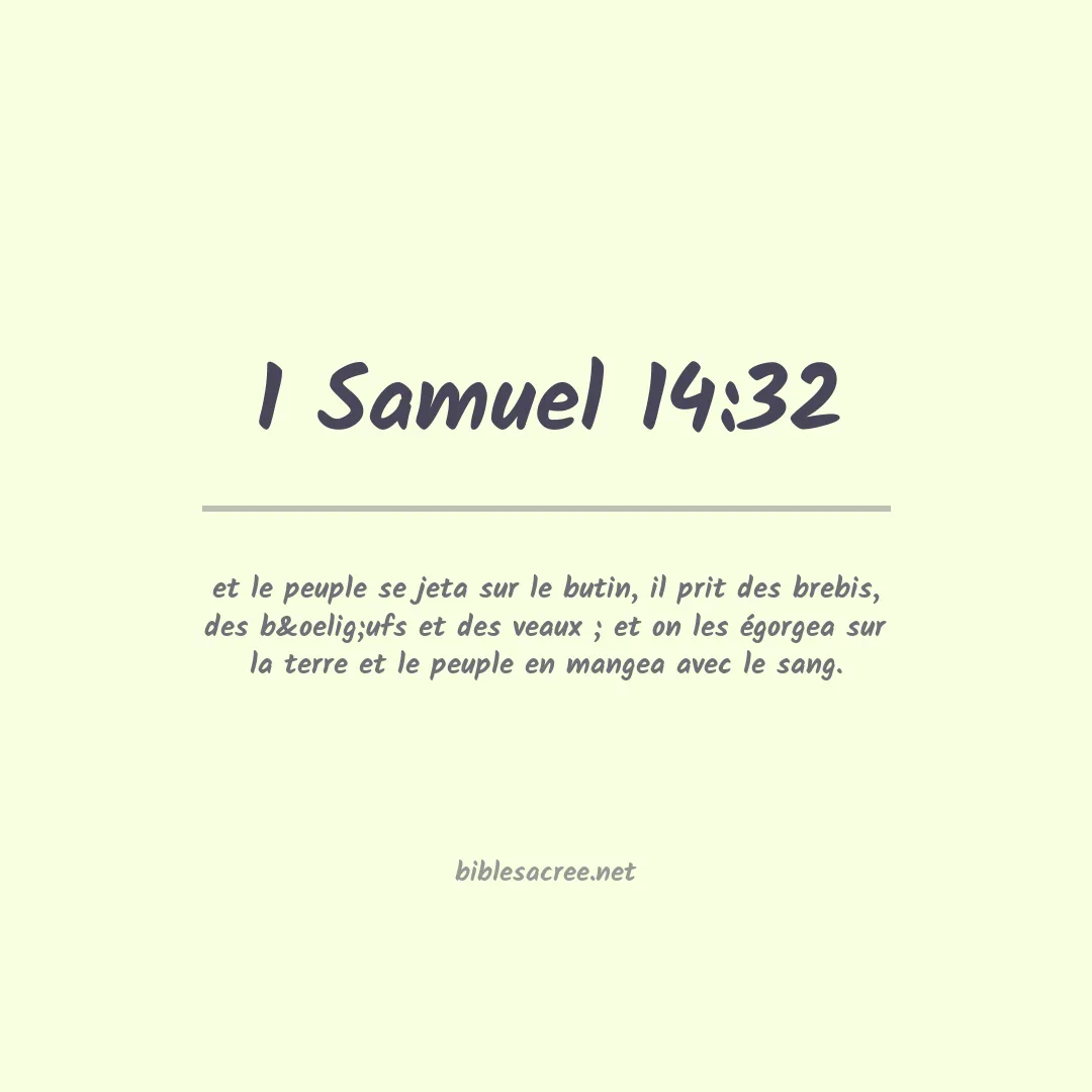 1 Samuel - 14:32