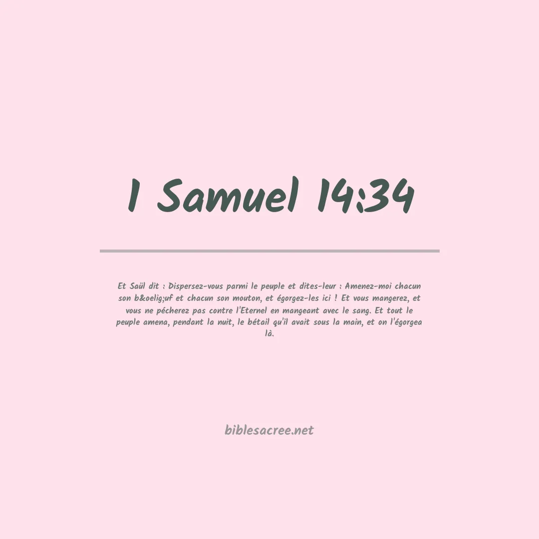 1 Samuel - 14:34