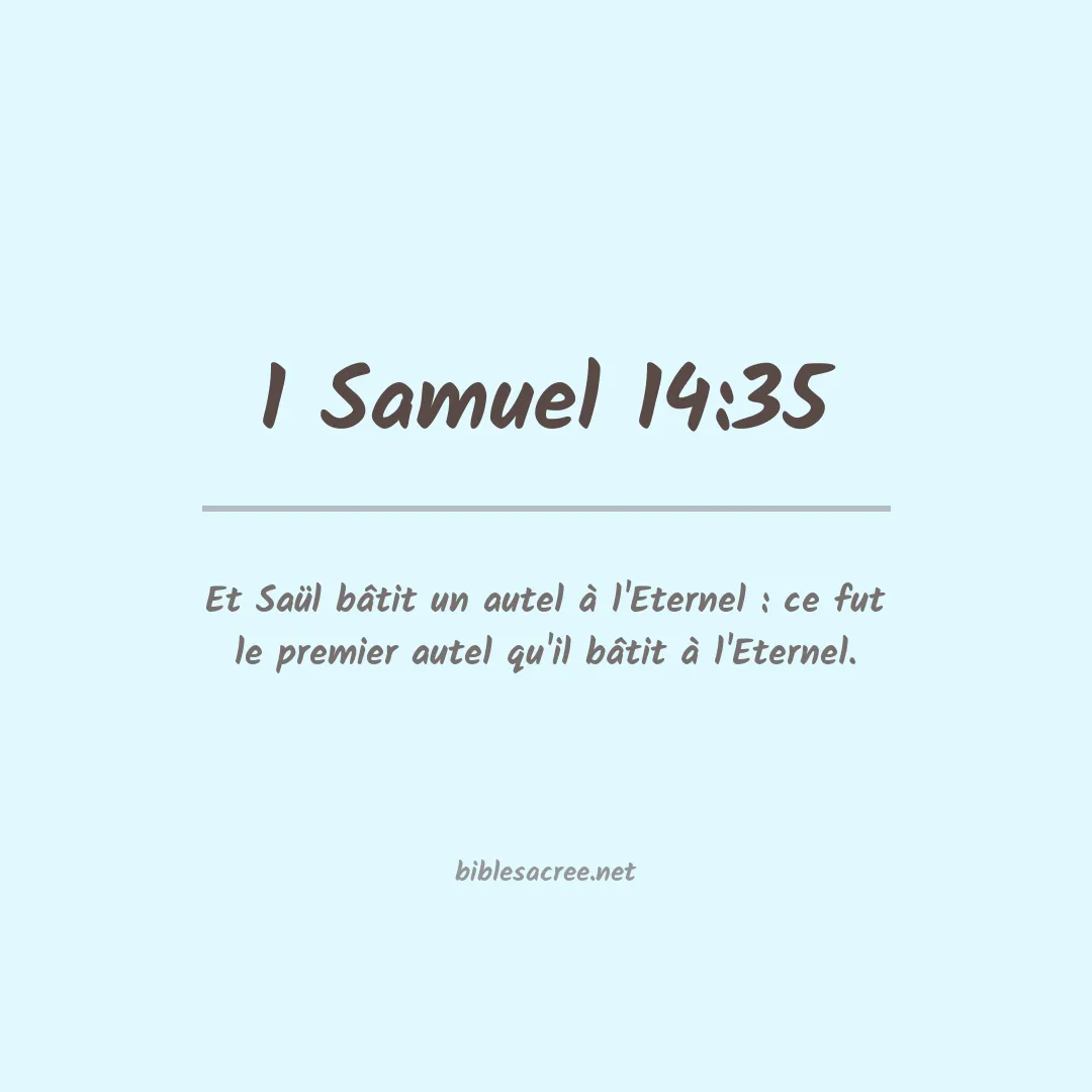 1 Samuel - 14:35