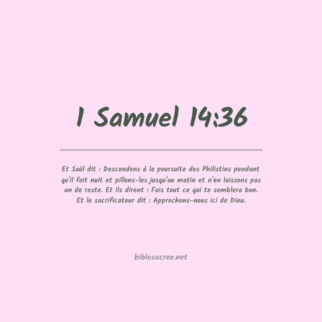 1 Samuel - 14:36