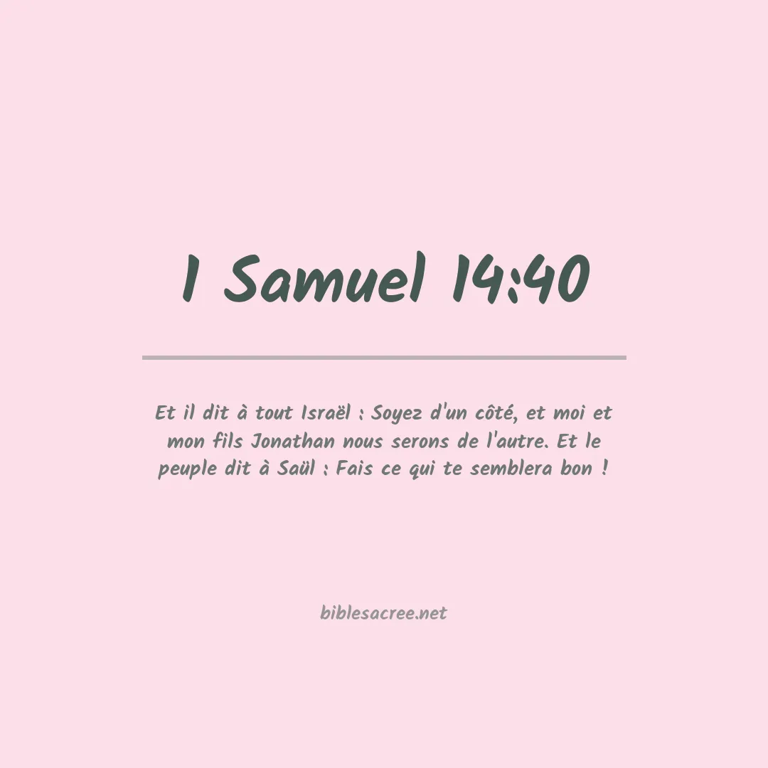 1 Samuel - 14:40