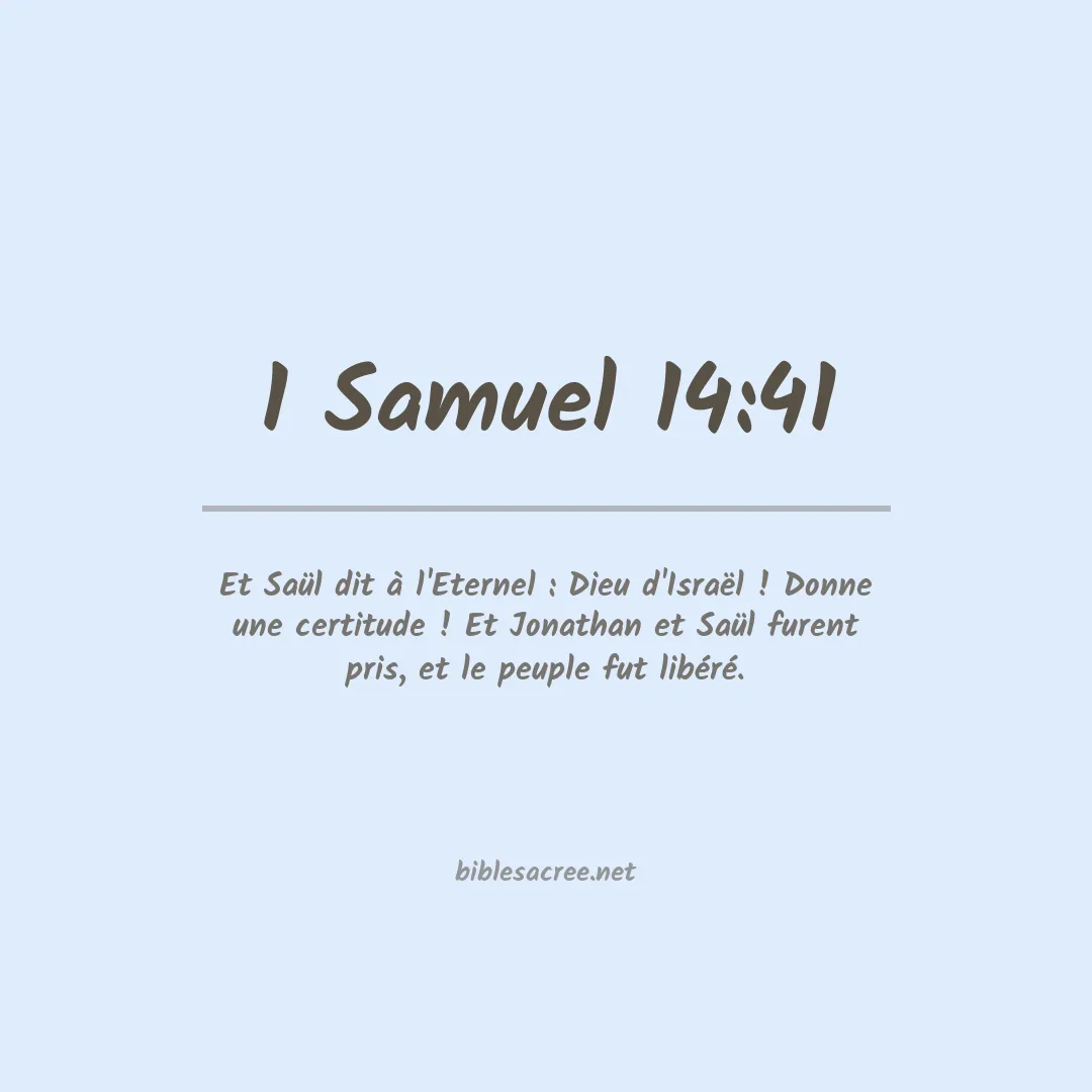 1 Samuel - 14:41