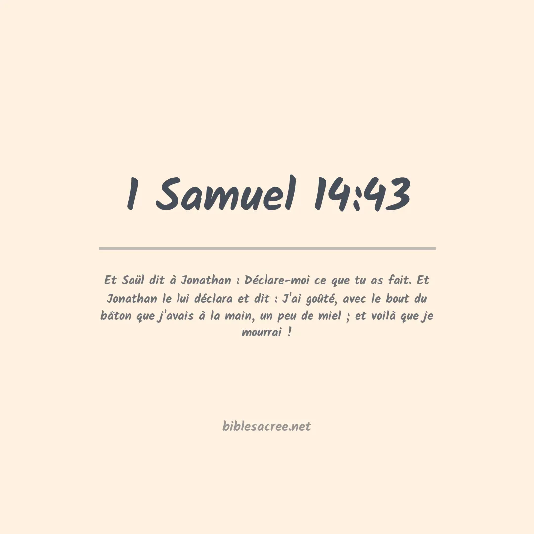 1 Samuel - 14:43
