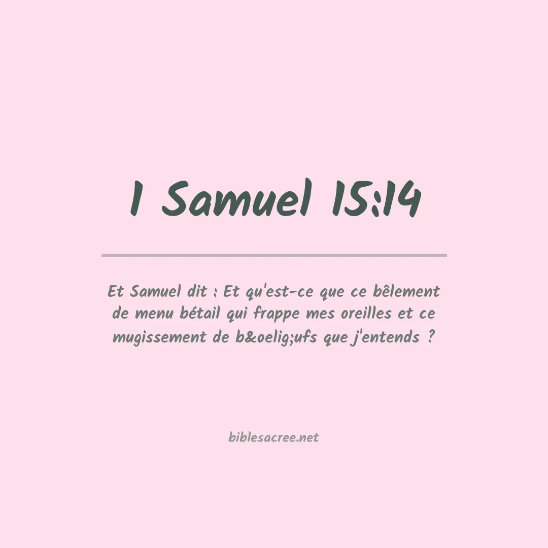 1 Samuel - 15:14