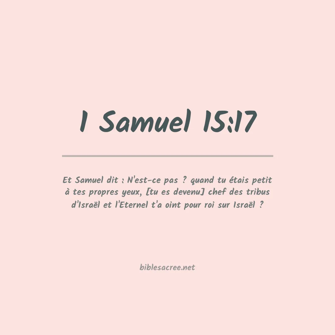 1 Samuel - 15:17