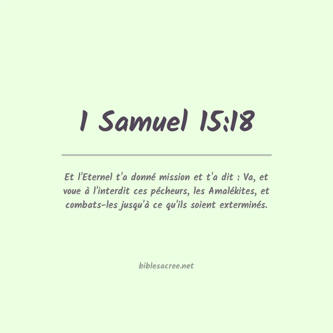 1 Samuel - 15:18