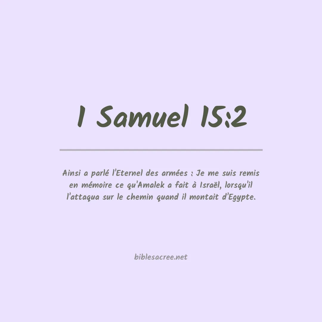 1 Samuel - 15:2