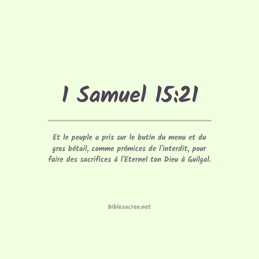 1 Samuel - 15:21
