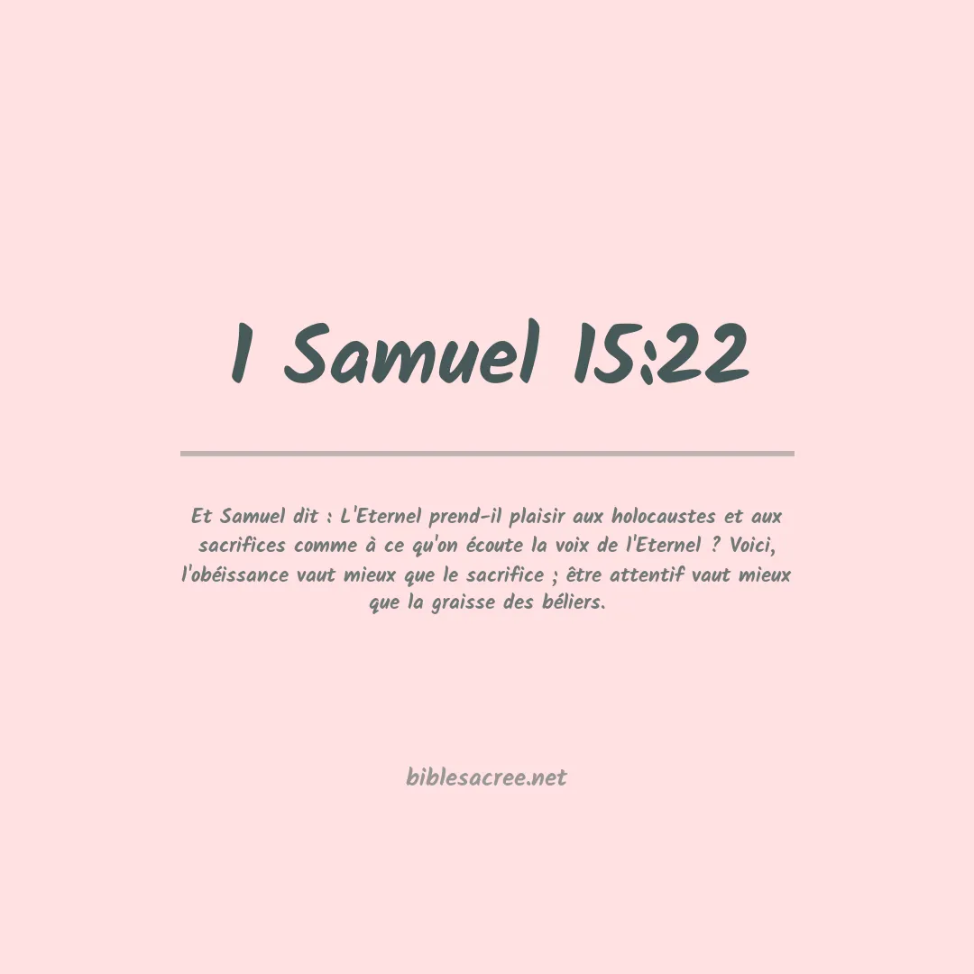 1 Samuel - 15:22
