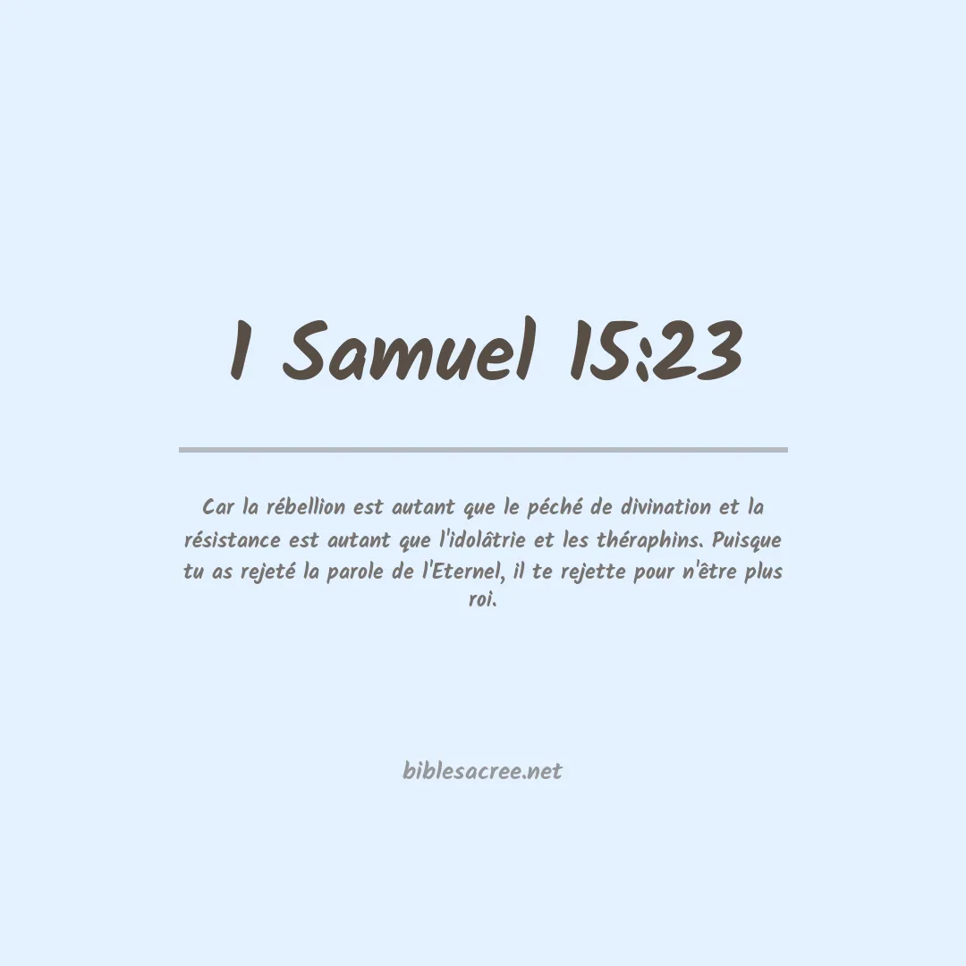 1 Samuel - 15:23