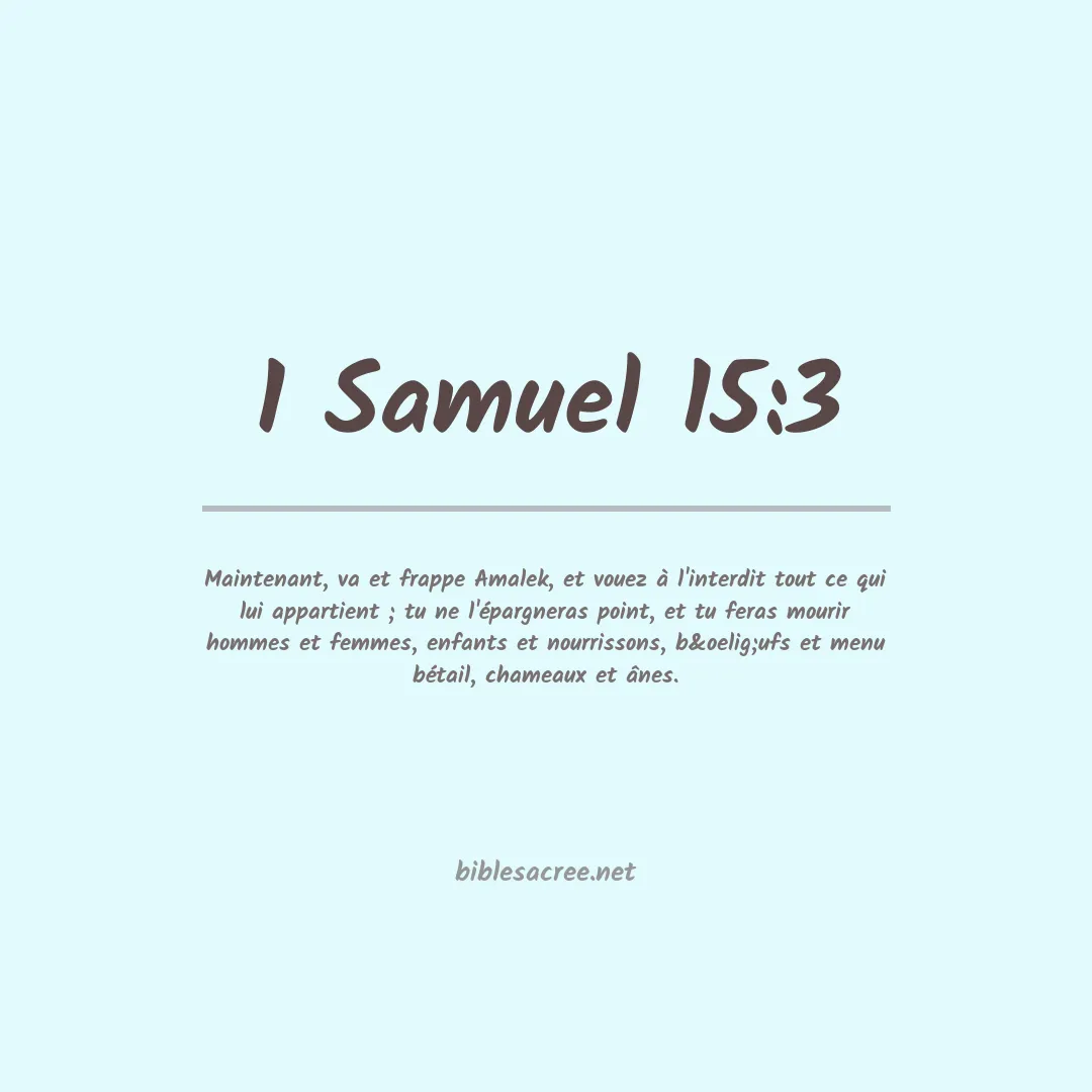 1 Samuel - 15:3