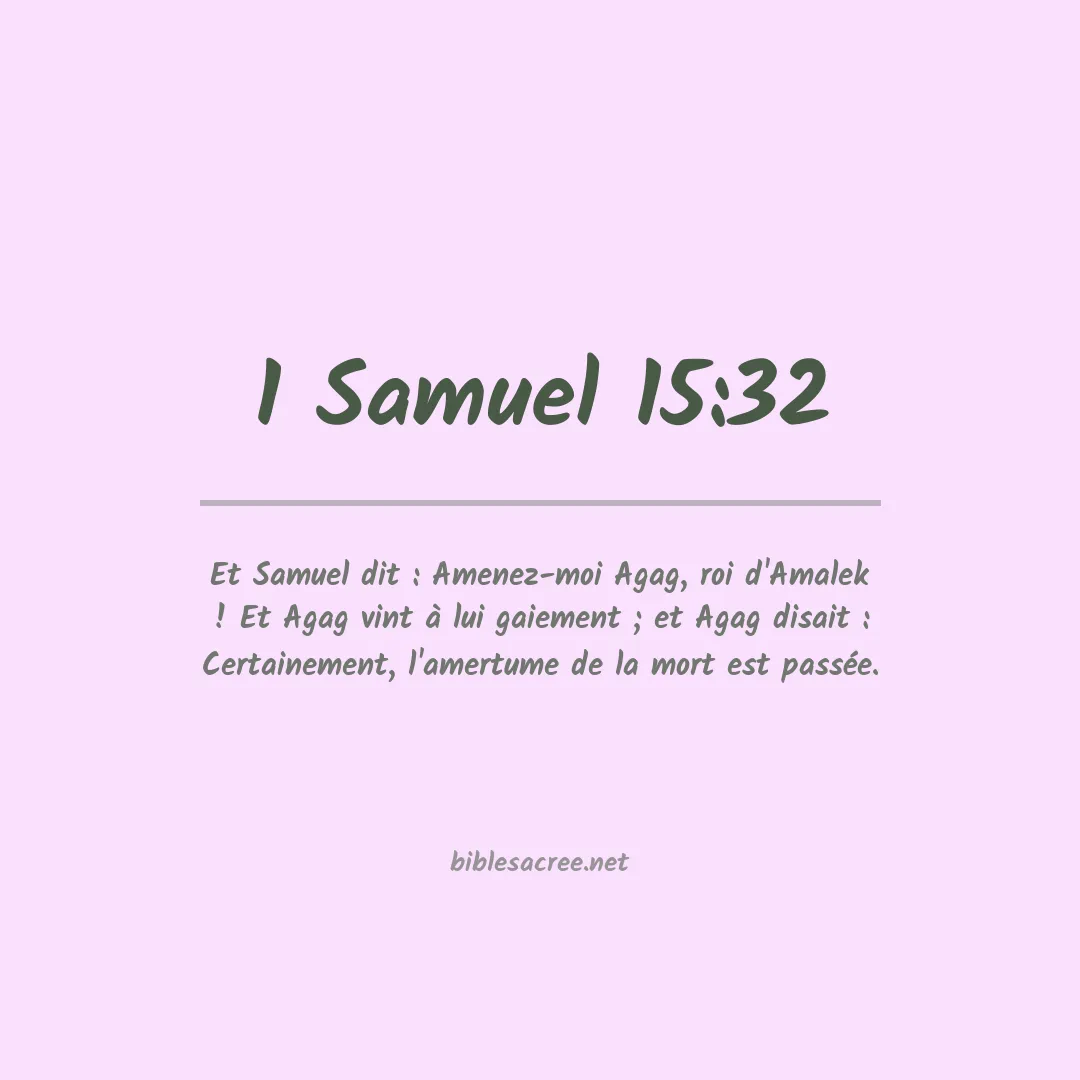 1 Samuel - 15:32
