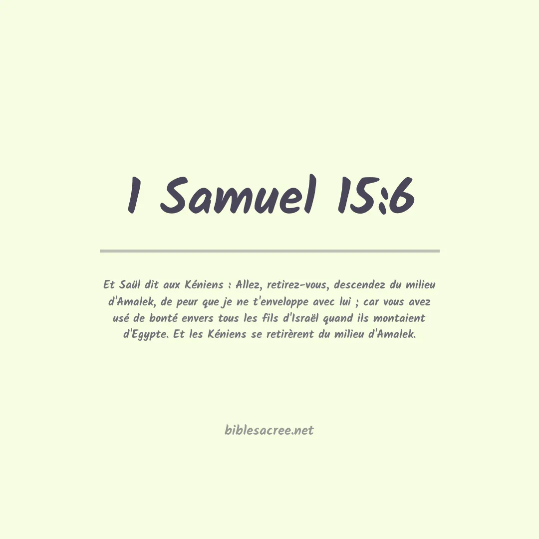 1 Samuel - 15:6