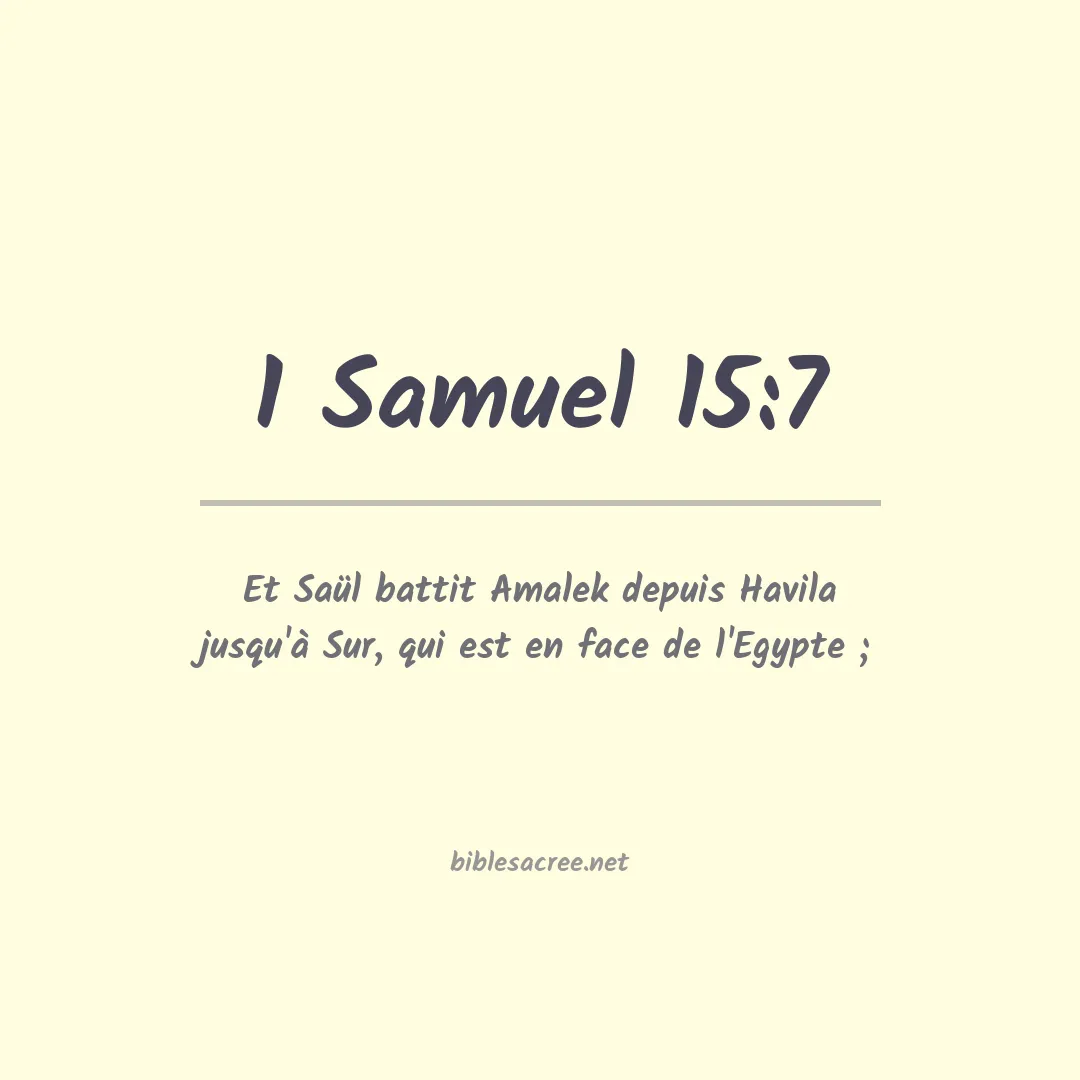 1 Samuel - 15:7