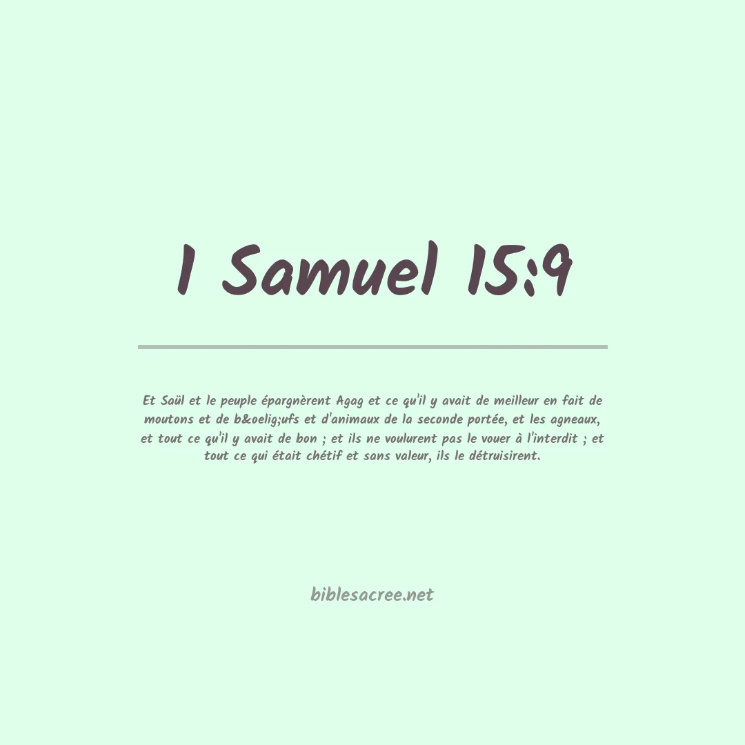 1 Samuel - 15:9