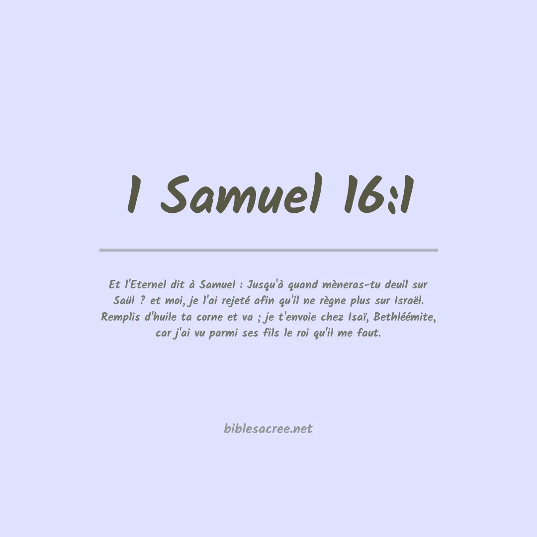 1 Samuel - 16:1