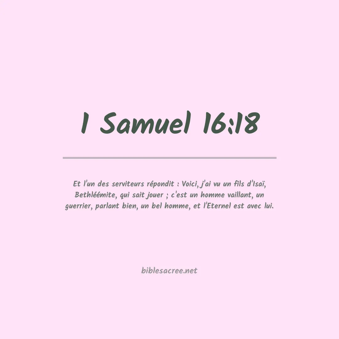 1 Samuel - 16:18