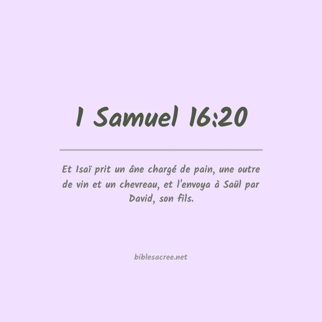 1 Samuel - 16:20