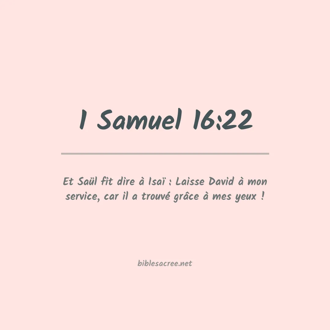 1 Samuel - 16:22