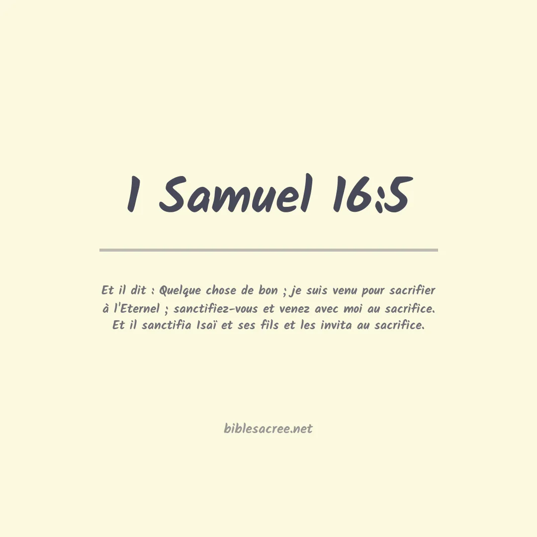 1 Samuel - 16:5