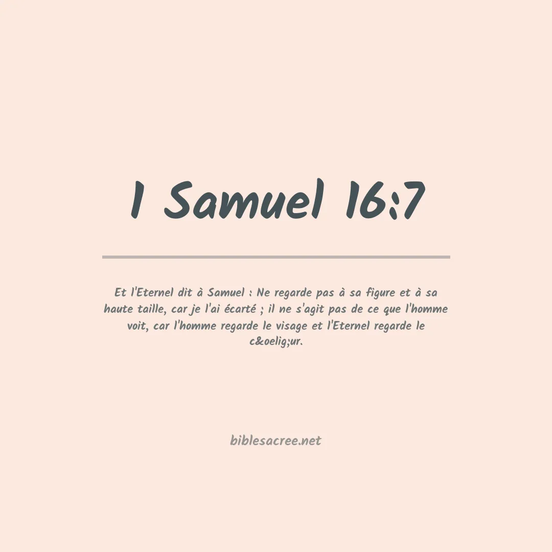 1 Samuel - 16:7