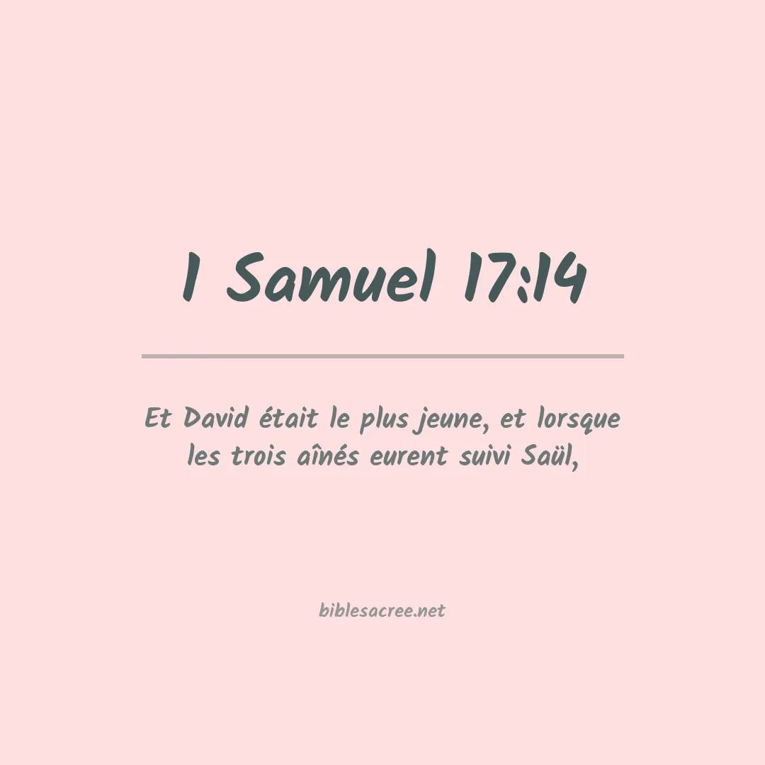 1 Samuel - 17:14