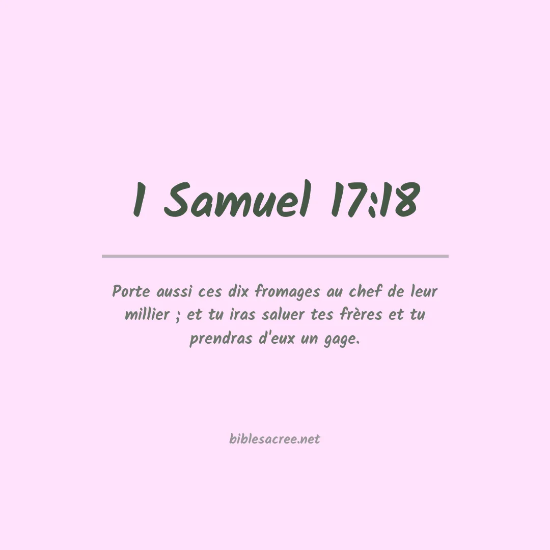 1 Samuel - 17:18