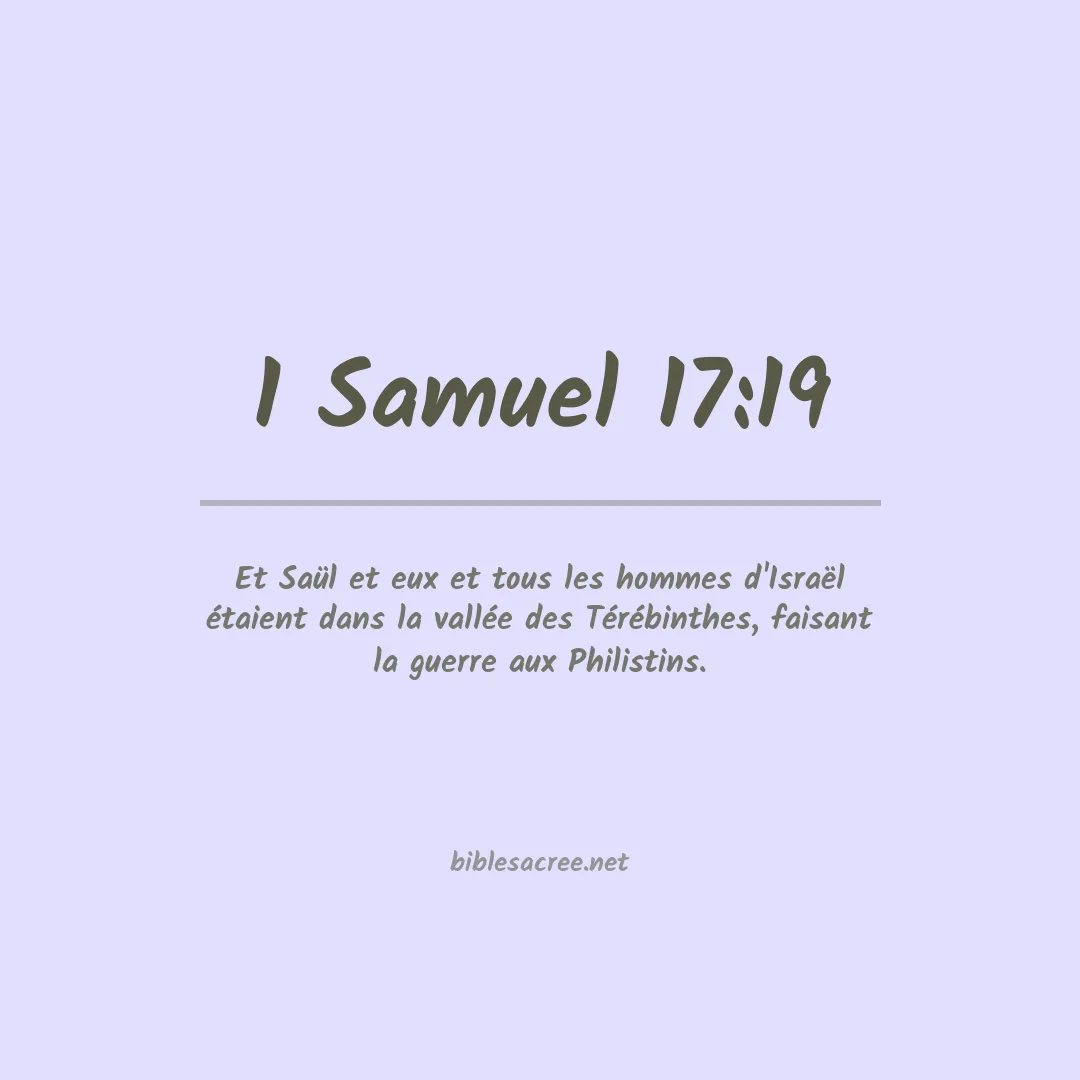 1 Samuel - 17:19